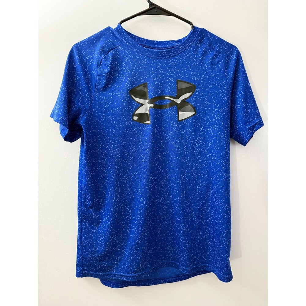 Under Armour Boys Shirt T-Shirt Blue Youth XL YXL Sporty 14/16